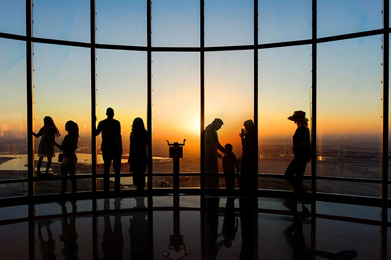burj khalifa at the top