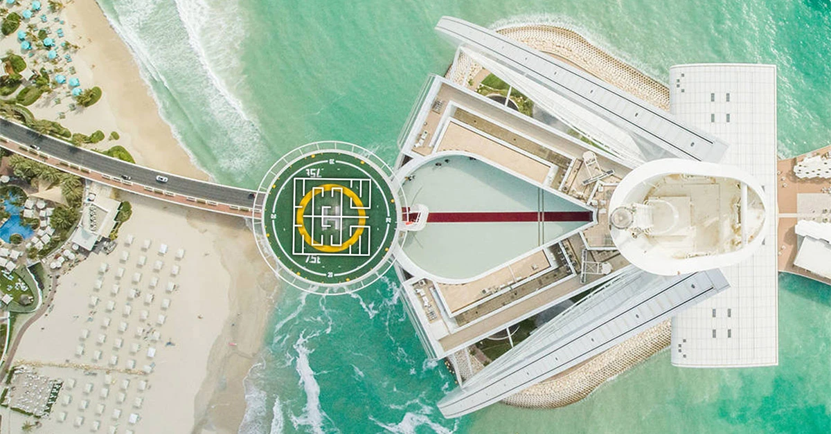 This exclusive art exhibition is taking place on the Burj Al Arab Helipad